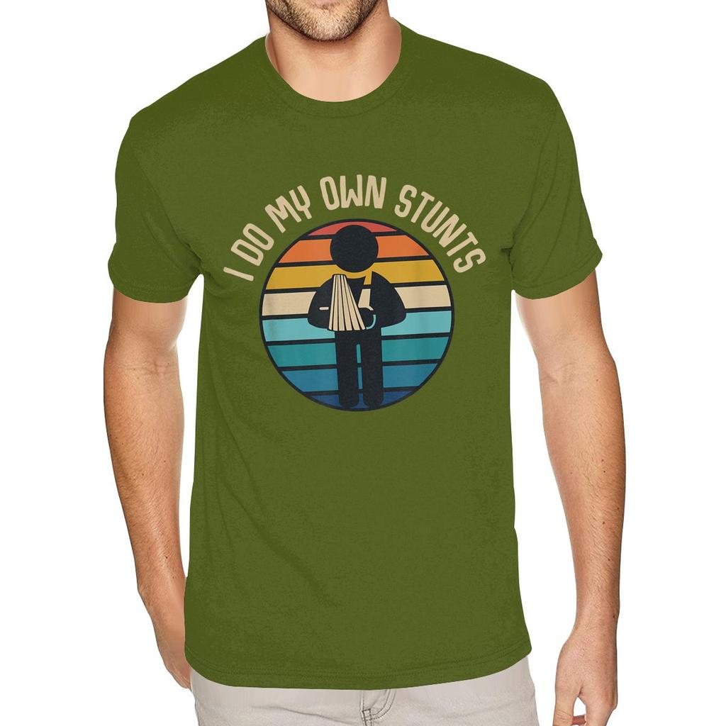 I Do My Own Stunts Get Well Gifts Funny Injury Han Fashionable T Shirts Plus Size Boys Online Photo T Shirts