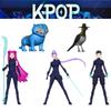 5 Stück Kpop Dämonenjäger Figur PVC Modell Anime Figur Sammlung Statue Schreibtisch Dekoration Puppen Kinderspielzeug Halloween Geschenke