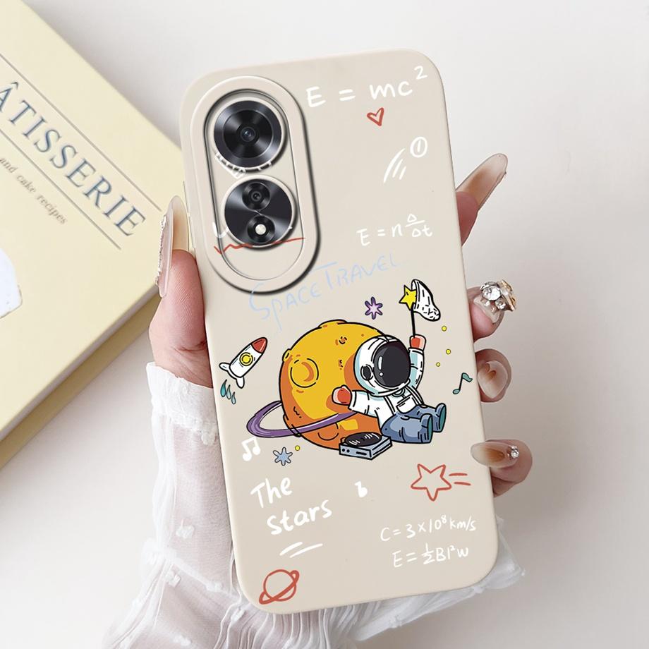 For Oppo A60 4G 5G CPH2631 Case Soft Silicone Back Cases Panda Marble Draagon Cat Astronaut Phone Cover For Oppo A80 5G CPH2639