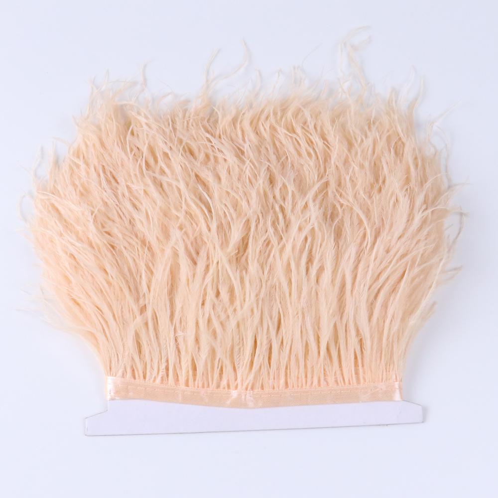 1 Meter Ostrich Feather Trim Trimming Natural Ostrich plumage Fringe Ribbon Lace for Wedding Party Dress Sewing Decoration plume
