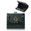 F Bi-fold Wallet, Serpent, Women's, Green,