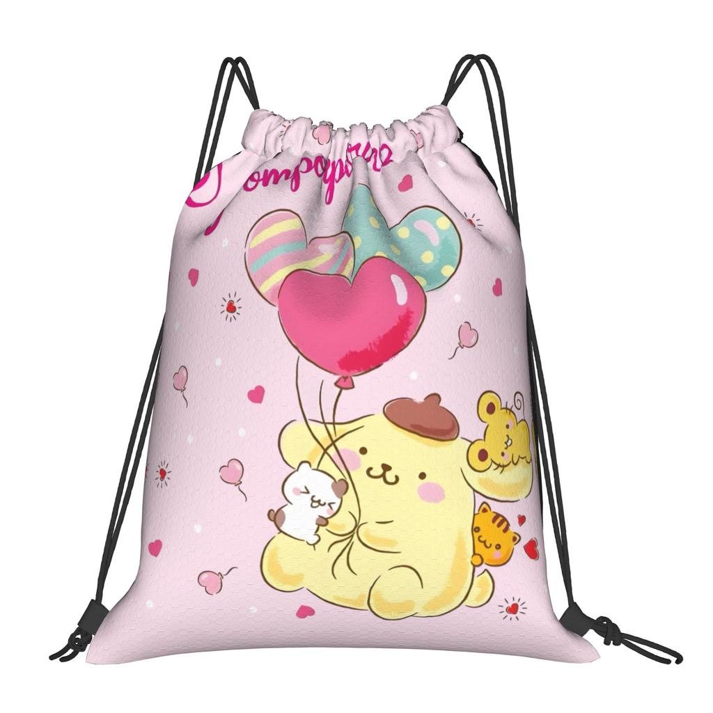 Custom P-Pompompurines Drawstring Bag for Shopping Yoga Backpacks Men Women Cute Dog Sports Gym Sackpack