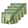 4Pcs Men's Underwear Mid Rise Soft Breathable Boxer Shorts Briefs High Elastic Comfortable Cotton Panties L XL XXL 3XL 4XL