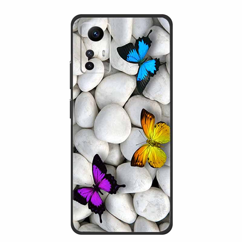 For Xiaomi Redmi Note 12S Case Cool Animals Soft Silicone TPU Phone Case for Redmi Note12S Luminous Butterfly Shockproof Fundas