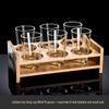 Shijin Crystal Wine Glass Set with Bamboo Rack