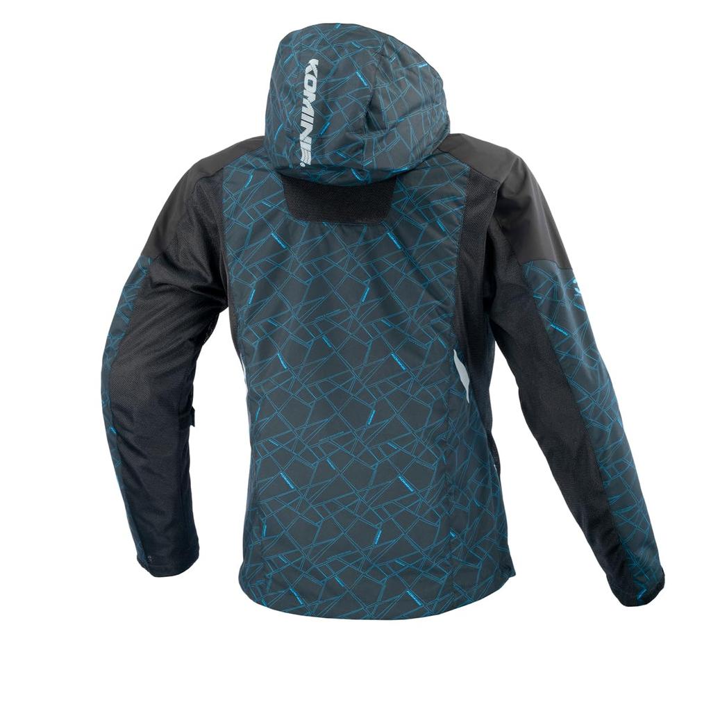 KOMINE Motorcycle Jacket JK-1123 Protect Half Mesh Parka Genri Crush Black XL 07-1123 Men's