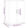 VidaXL Armoire murale sonoma gris 69,5x34x90 cm bois d'ingénierie 834984