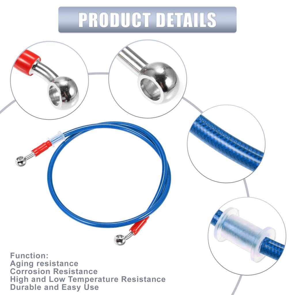 X AUTOHAUX Brake Hose Bike Mesh Oil Hose Clutch Hose