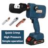 Protable Hydraulic Electric Crimping Tool with 8 Dies Rechargeable Lithium Battery Crimping Pliers 4-70mm² Electric Crimp Plier