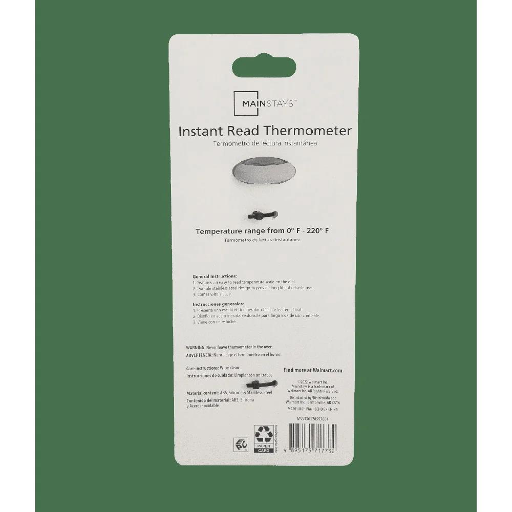 Stainless Steel Instant Read Thermometer Kitchen Cooking Probe 0°F To 220°F Meat Candy Coffee NSF Certified Durable Storage