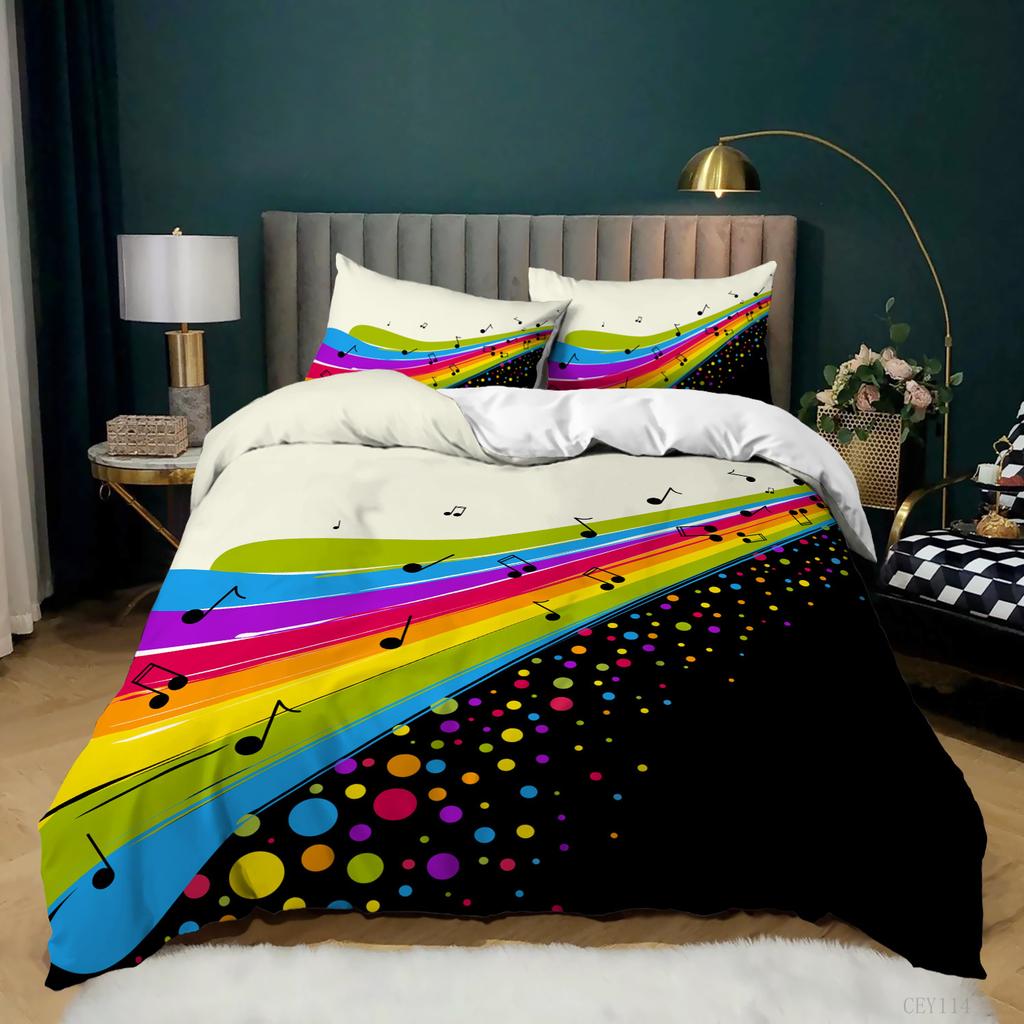 Music Note Quilt Set Three-Piece 3D Digital Printing Kit