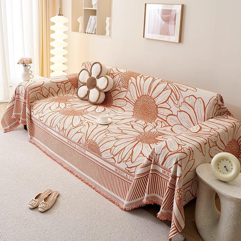 Sofa Cover Towel Ins Style Chenille Sofa Cover Cloth All-Inclusive Four Seasons Universal Anti-Scratching Sofa Cover Cushion