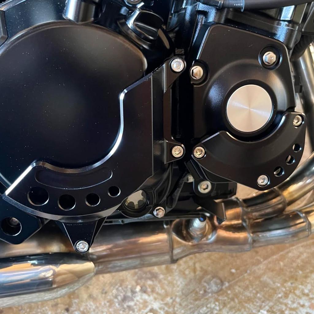 BYEMTTY Engine Cover Engine Slider Fit for Kawasaki Z900 Z900RS Z900RSCAFE All Year (Black, Z900RS/cafe)