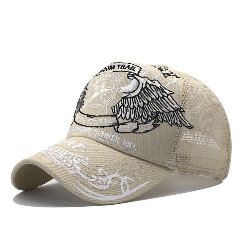 European and American soul rider wings mesh American locomotive cap truck driver hat breathable baseball cap