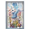 Easter Spring Rabbit & Colored Eggs Hanging Banner for Festive Decoration