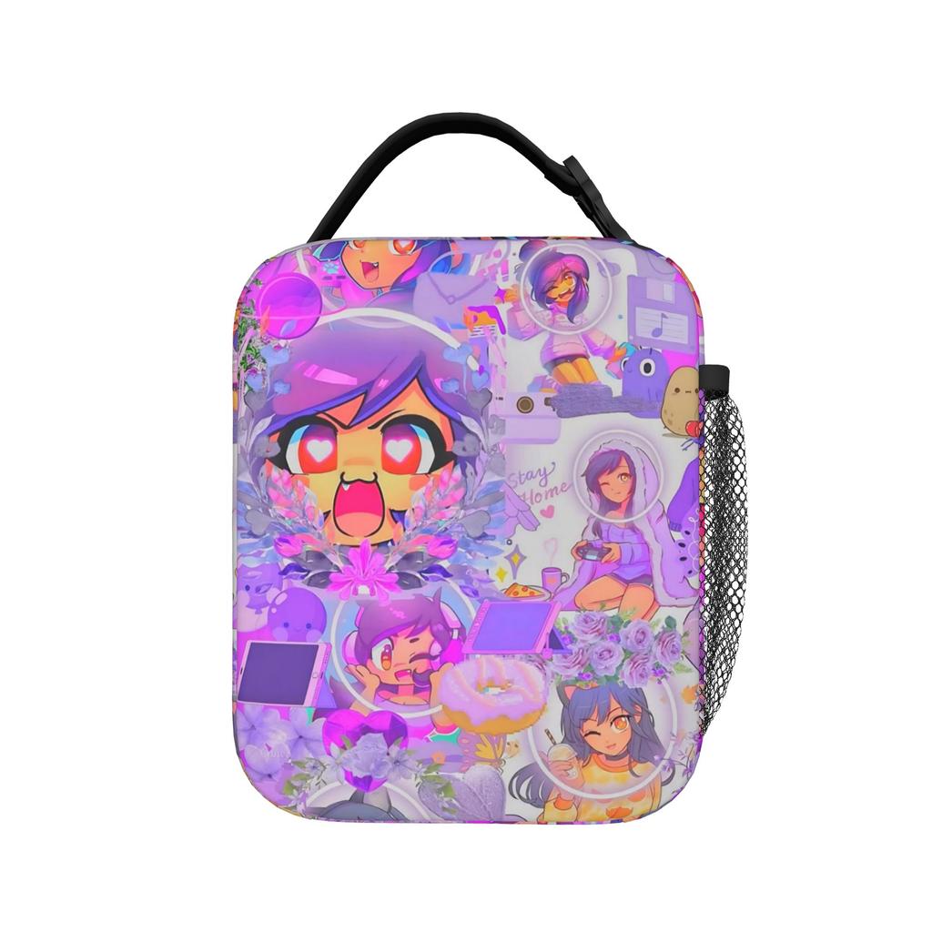 A-Aphmau Cartoon Thermal Insulated Lunch Bag for Picnic Reusable Bento Box Men Women Thermal Cooler Lunch Boxes