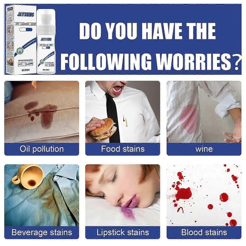 Jaysuing Sponge Head White Shoes Down Jacket Detergent Decontamination Dry Cleaning Agent Clothing Oil Stain Mattress Lotion-Free