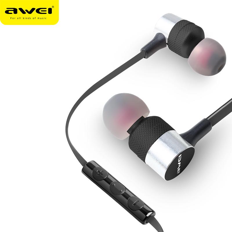 

Awei ES-20TY Bass Sound Earphone In-Ear Sport Metal Headset For Xiaomi iPhone Samsung Headset fone de ouvido auriculares чорний