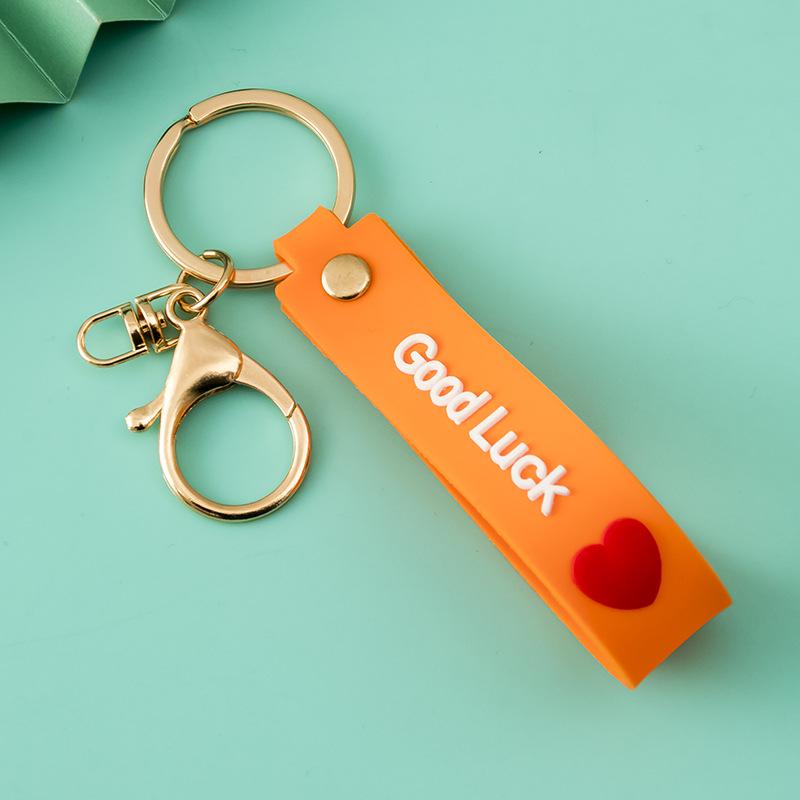 Bonbonfarbe Viel Glück Herz Schlüsselanhänger & Lanyard Anhänger