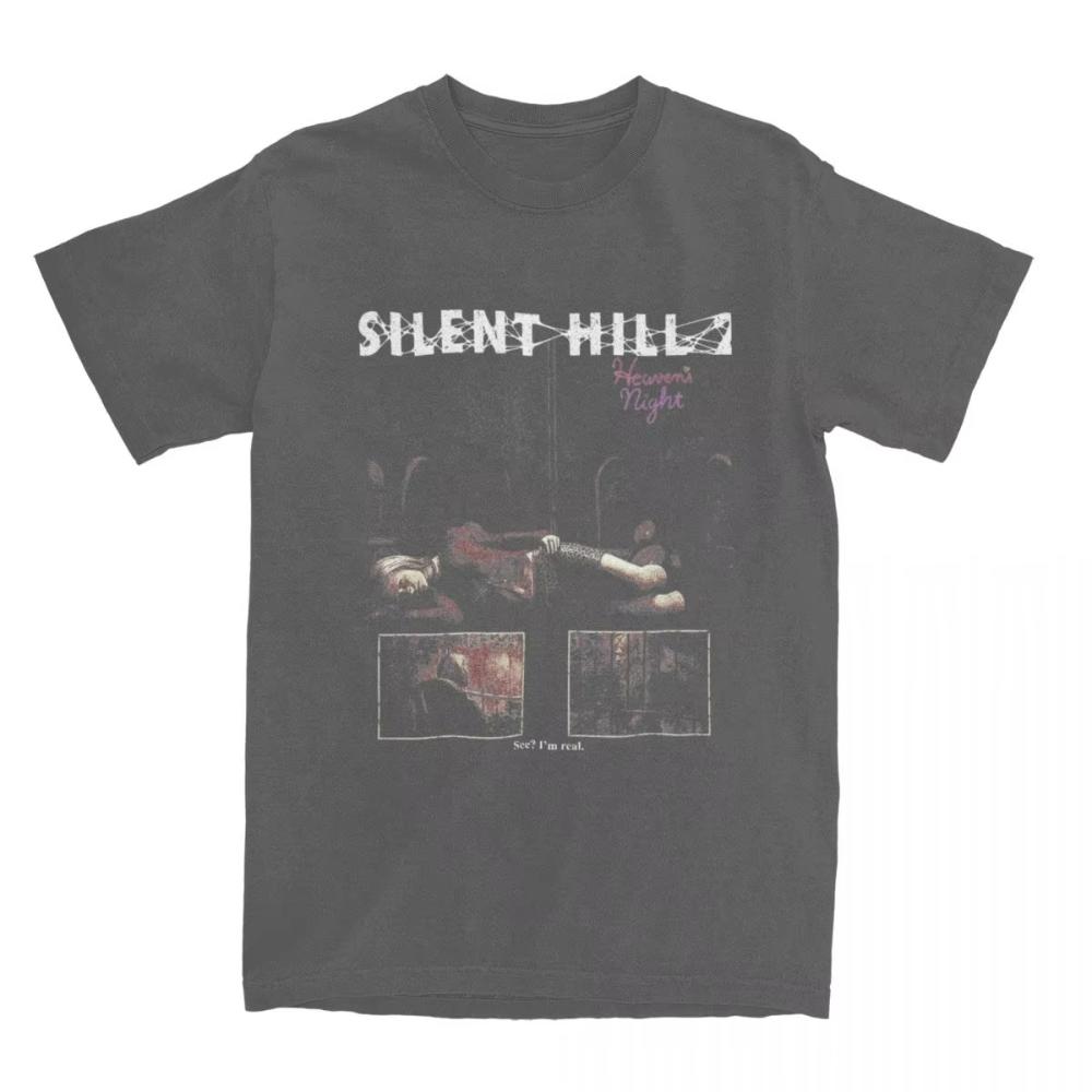 SH2 Heavens Night Silent Hill Stuff Shirts for Men Women Casual Cotton Summer Tops Printed Oversized Fashion Tshirt