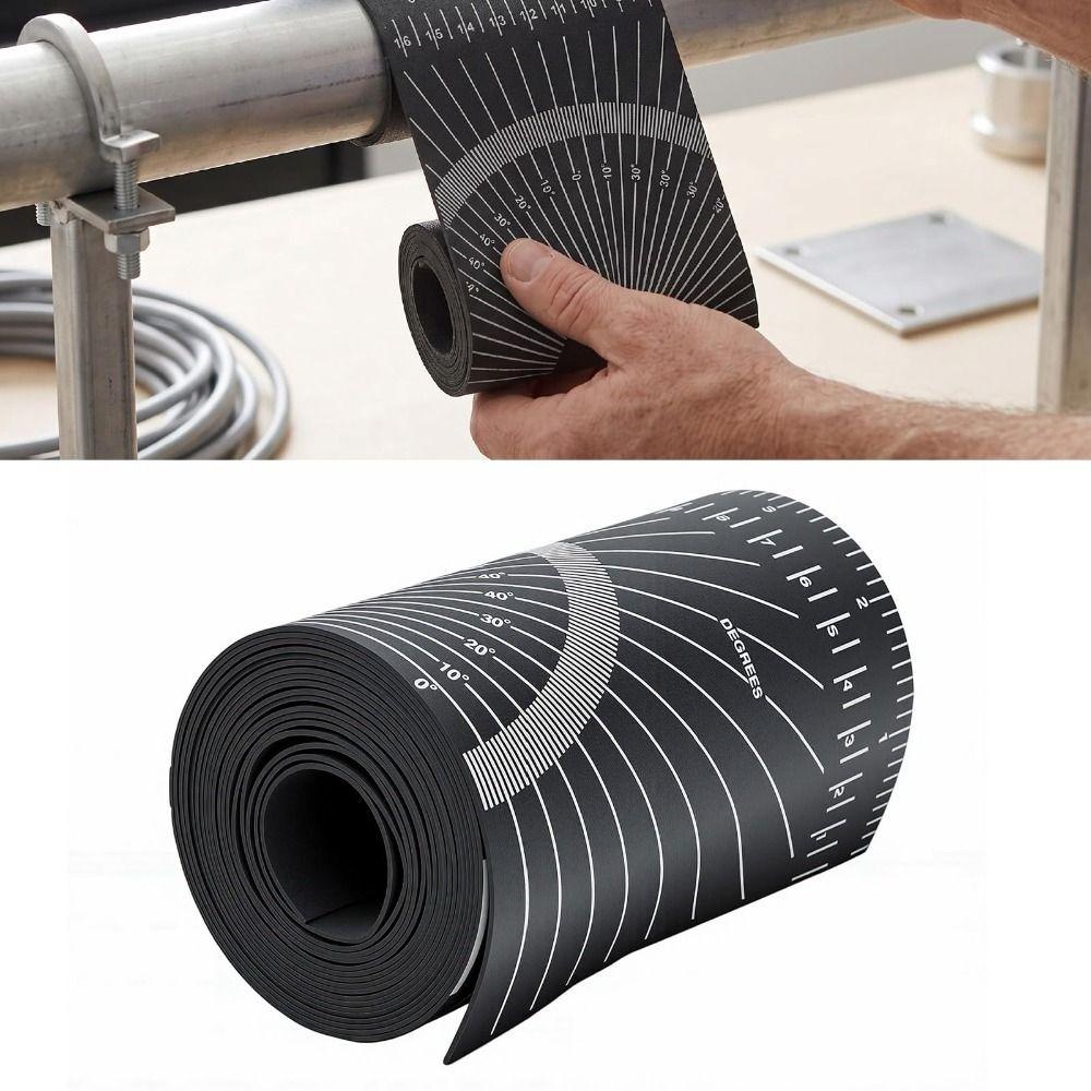 Marcator Circumferință Pânză PVC Șablon Flexibil pentru Layout Bandă de Înfășurare Instrument de Măsurare Conductă Instalator Conducte