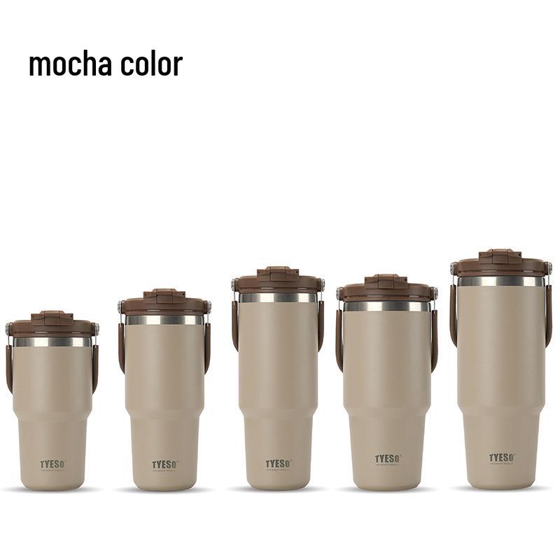 TYESO Stainless Steel Insulated Sports Water Bottle - Large Capacity, Handheld, Car-Friendly