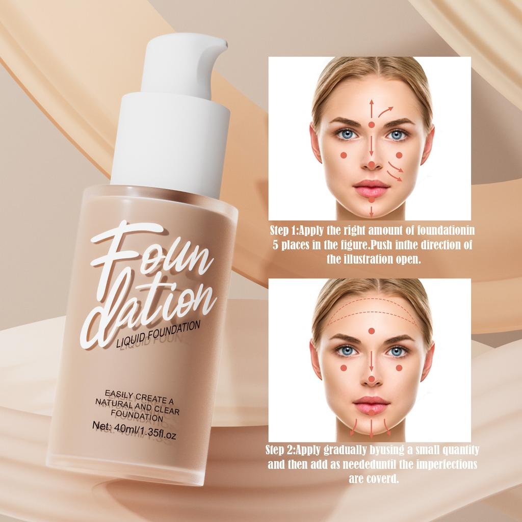 Clear and Docile Natural Makeup Foundation, Light Concealer, Waterproof and Oil Control Foundation