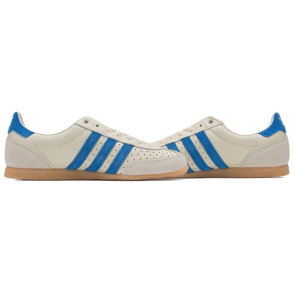 adidas Originales Piel de Japón Cómodos Versátiles Antideslizantes Duraderos Zapatillas de Skate de Caña Baja para Mujer Blancas Azules JR0556