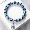 Bohemian evil eye bracelet, for men and women, negative energy beaded bracelet, elastic cord bracelet, handmade lucky jewelry