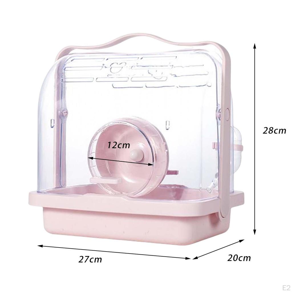 Compact Hamster Habitat with Spinning Wheel for Small Pets