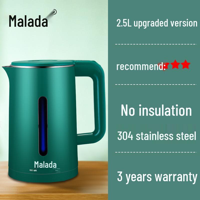 Malata Edelstahl-Wasserkocher mit automatischer Abschaltung und Warmhaltefunktion