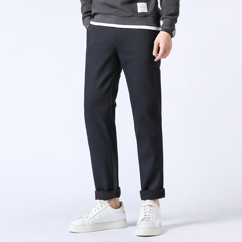 Fengxiao Men's Anti-Wrinkle Business Casual Trousers