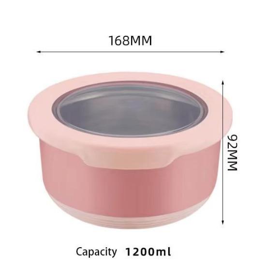 Frischhaltebox Edelstahl Lebensmittelversiegelungsschüssel Verbrühschutz Lunchbox mit Deckel Küchen Lebensmittelversiegelungsschüssel Frischhaltebox