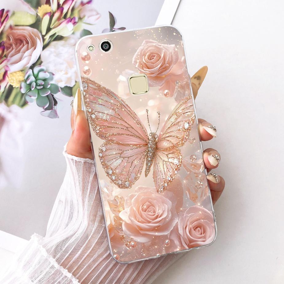 For Huawei P10 Lite Case WAS-LX1 WAS-LX2 Luxury Bow Flowers Painted Cover Soft Slim Phone Case For Huawei P10 Lite P10Lite Shell