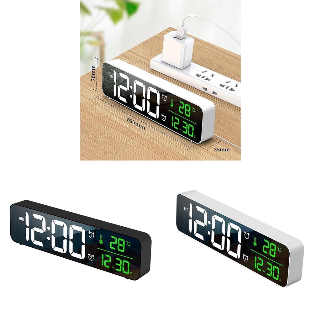 Electronic Modern Alarm Clock Mirror Digital Clock For Home And Office Decor