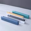 Plastic Wrap Dispenser with Slide Cutter Reusable Food Wrap Cutter Household Cling Film Cutter Refillable Cling Film Dispenser