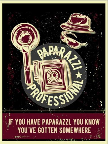 

Paparazzi Professional Metal Wall Plaque Art Vintage tin sign retro ManCaveAluminum 20x30cm（7.8x11.8inch）