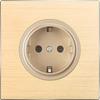Hoge Kwaliteit Retro Stijl Aluminium Wandlichtschakelaar - Koffiekleurige LED Indicator met Resetknop Universele Elektrische Socket