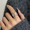 Trendy Hollow Irregular Design Open Ring for Women – Versatile Hip Hop Style