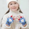 Gloves winter half-finger flip boys and girls five fingers leaking fingers half-cut wool knitted anti-eating children's models