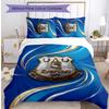 Set Lenzuola Everton Football Stampato 3 Pezzi, Comodo Set Copripiumino per Camera da Letto Amico della Pelle