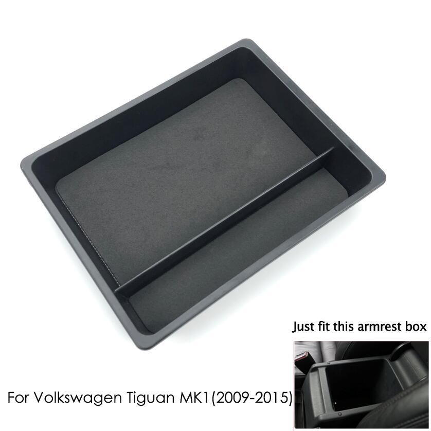 For Volkswagen VW Tiguan Mk1 Mk2 Taos Seat Tarraco Car Accessories Armrest Storage Box Tray Container Console Organizer Pallet