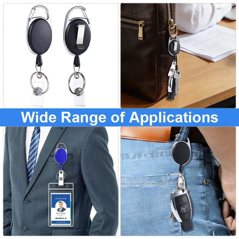 Transparent Card Slots Id Badge Holder Id Pendant Badge Reel Storage Organizer Employee Pass Work Card Case