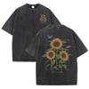 Lift Er God Smukt Solsikke Print Vaskede T-shirts Kvinder Blød Bomuld T-shirt Street Kreativ Kortærmet Sommer Afslappede Toppe