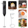 Handheld Milk Frother Electric Foam Maker Rechargeable Stainless Steel Whisk Drink Mixer Versatile Mixing Tool for Lattes Cappuccino Matcha