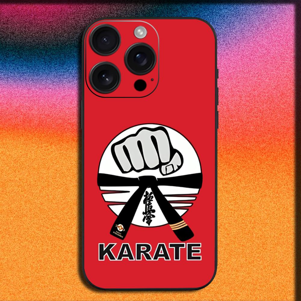 

Чехол для телефона с символом Киокушинкай Каратэ для iPhone 16,15,14,13,12,11,Pro,XS,Max,XR,Plus,SE,Mini Мягкий Черный Чехол iPhone14