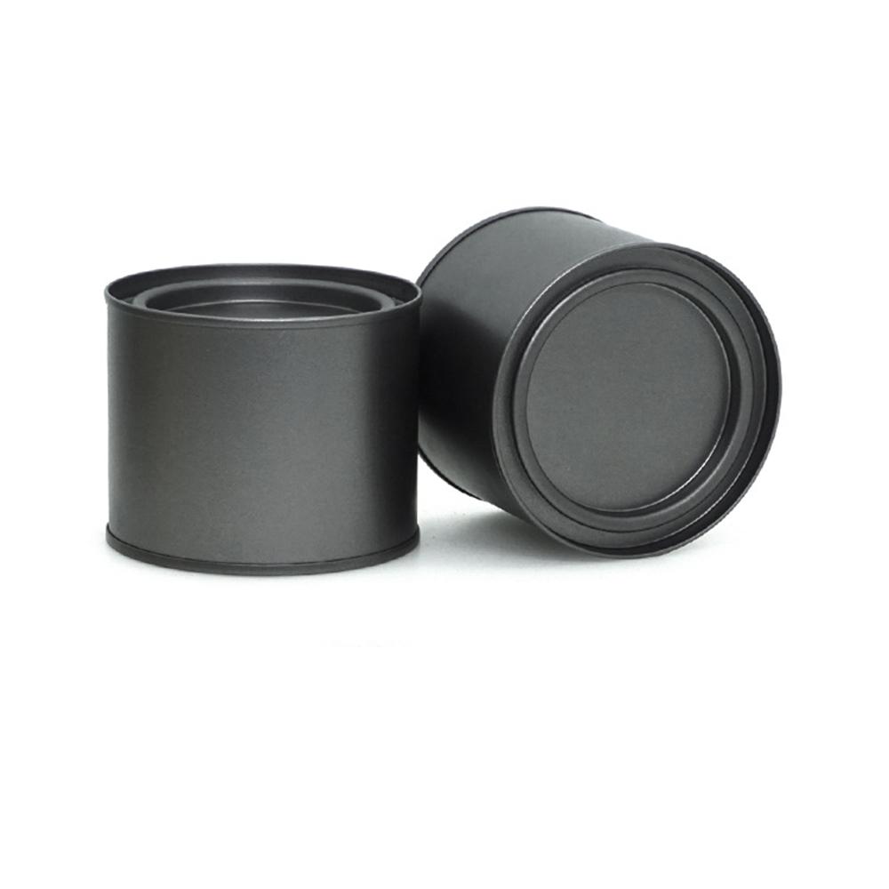 4Pcs/Set Portable Multipurpose Round Mini Seal Metal Tea Can Tinplate Stretch Candle Can Canisters Candy Jar Aromatherapy Box