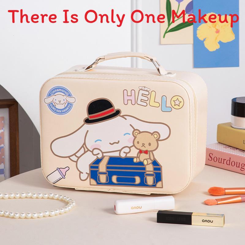 Cute Cartoon Makeup Bag With Large Capacity And Mirror For Daily Travel And Gift