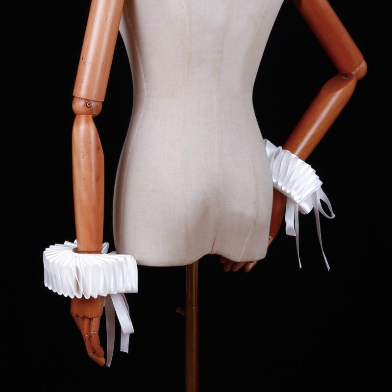 Victorian Ruffled Wrist Wrap Wristband For Historical Reenactment And Role Play Victorian Costume Enhancement