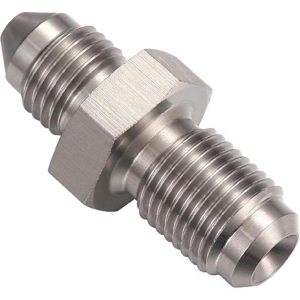 3AN Male To M10x1.0 Metric Stainless Steel Brake Clutch Adapter Fitting Connector